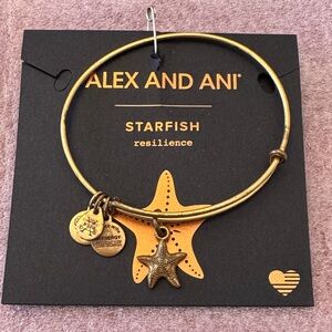 Alex and Ani Gold Starfish Charm Bracelet